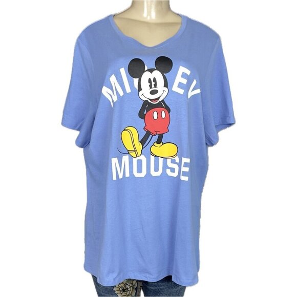 Disney +1X Full Body Mickey Mouse Graphic Relaxed Fit Cotton Short Sleeve Tee - Picture 2 of 6
